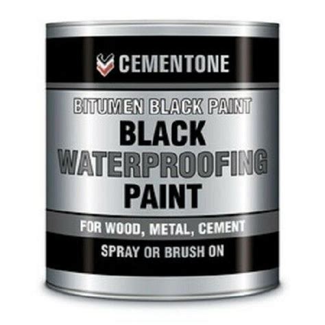 Black Bitumen Paint 1 litre waterproof roofing