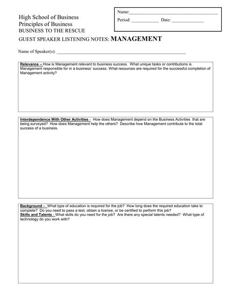 Guest Speaker Notes Management