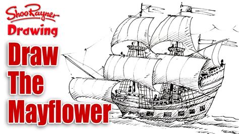 How to draw the Mayflower - Spoken tutorial - YouTube