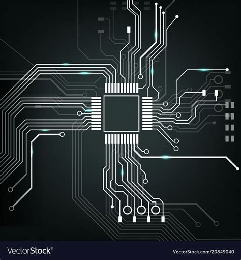 Electronic circuit board Royalty Free Vector Image , #Aff, #board, # ...