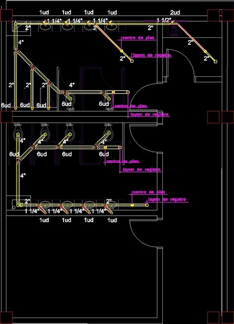 Bathroom Plumbing DWG Detail for AutoCAD • DesignsCAD