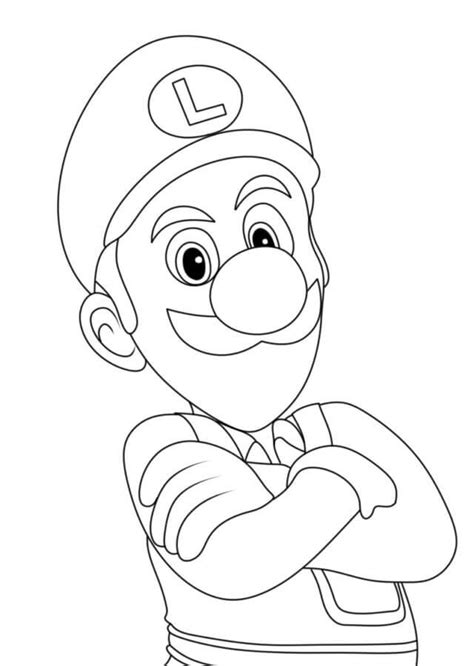 Portrait of Luigi coloring page - Download, Print or Color Online for Free