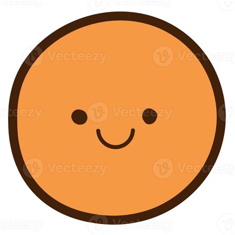 orange happy face with smile 33076541 PNG