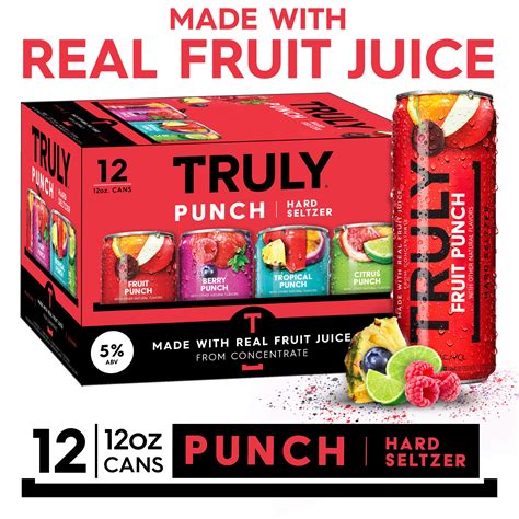 Truly Hard Seltzer Punch Variety Pack, 12 Pack, 12 fl. oz. Can - Walmart.com