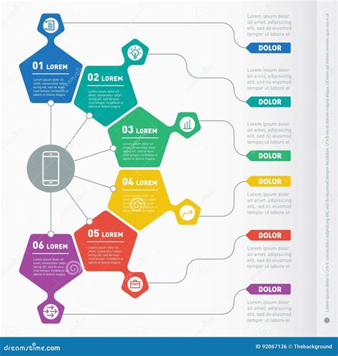 Web Template of a Info Chart or Diagram. Business Presentation C Stock Vector - Illustration of ...