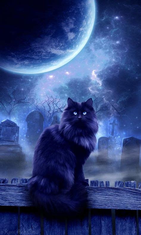 El gato y la luna | Cats, Cat art, Animals