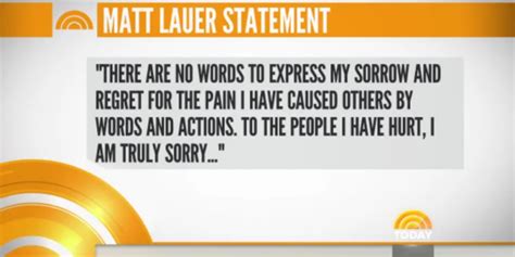 Former NBC Host Matt Lauer Issues Apology [VIDEO] - Joe.My.God.