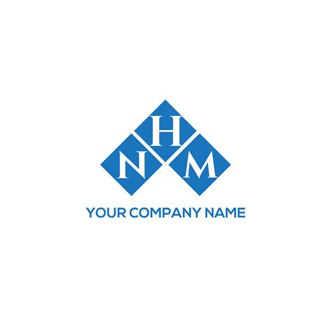 NHM letter logo design on WHITE background. NHM creative initials letter logo concept. NHM ...