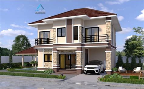 Two Storey Modern House Plan with Right Size - Pinoy House Designs