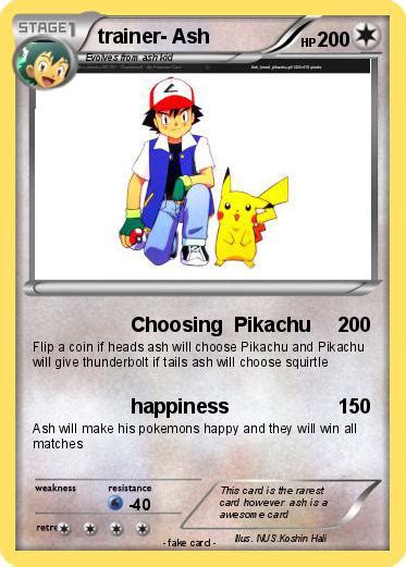 Pokémon trainer Ash 10 10 - Choosing Pikachu - My Pokemon Card