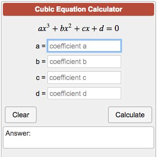 Cubic Equation Calculator