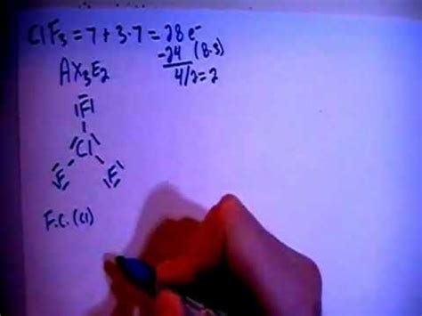 Chlorine Trifluoride ClF3 Lewis Dot Structure - YouTube