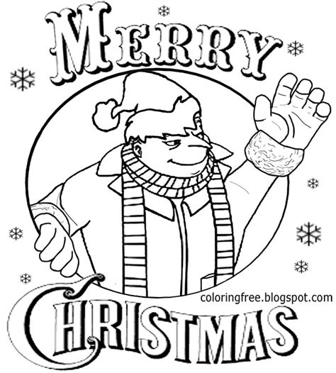 Free Coloring Pages Printable Pictures To Color Kids Drawing ideas: Cool Merry Christmas Minions ...