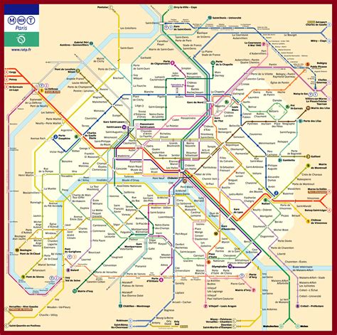 Plan Métro Paris 2016 - Guidebooky le Plan du Métro de Paris en 2016