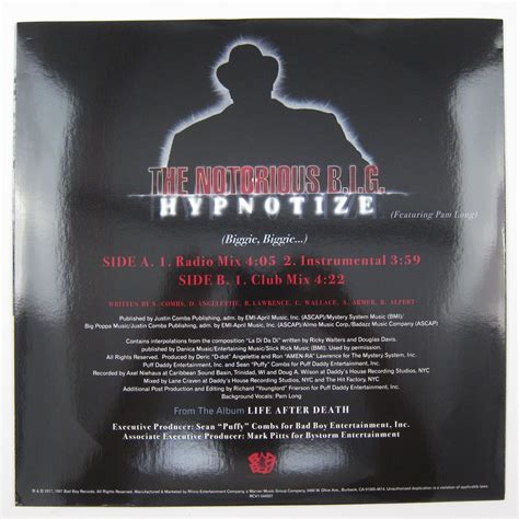 The Notorious B.I.G.: Hypnotize (Black & Orange) Vinyl 12 ...