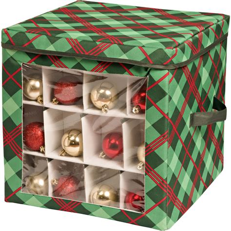 Honey Can Do Plaid Ornament Storage Cube, Red - Walmart.com