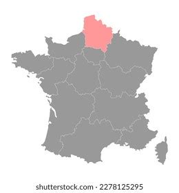 Hauts De France Map Region France Stock Vector (Royalty Free) 2278125295 | Shutterstock
