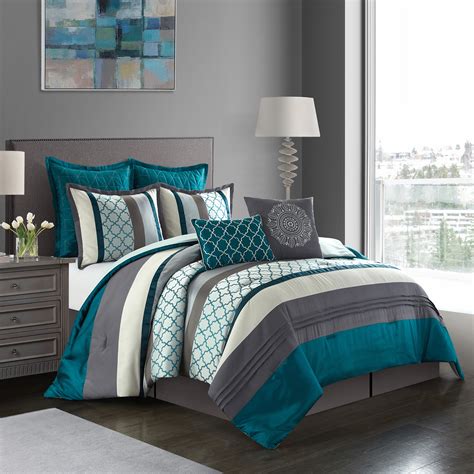 Nanshing Avalon 8 Piece Bedding Microfiber Comforter Set with Bonus ...