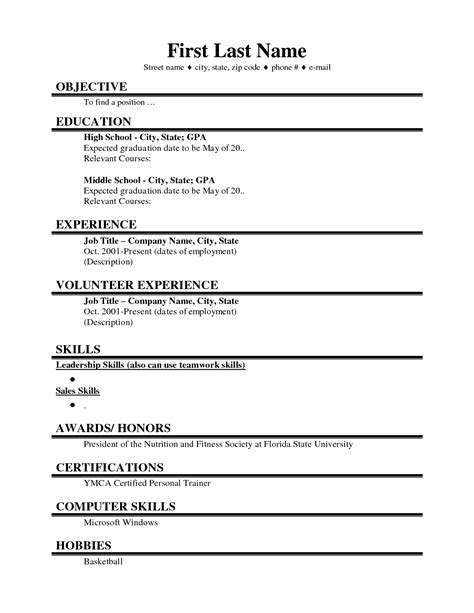 College Student Resume Template Microsoft Word | task list templates