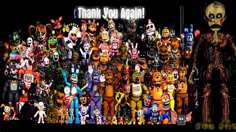 All FNAF Animatronics in 8 Minutes! (2014-2021) | FNAF 1, 2, 3, 4, SL ...