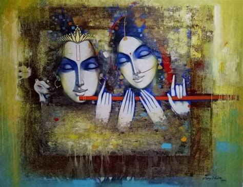 Buy Radha Krishna Paintings | Acrylic Art for Home Decor | ArtZolo.com