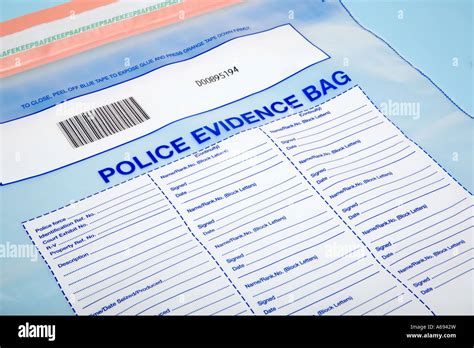 Police evidence bag Stock Photo - Alamy