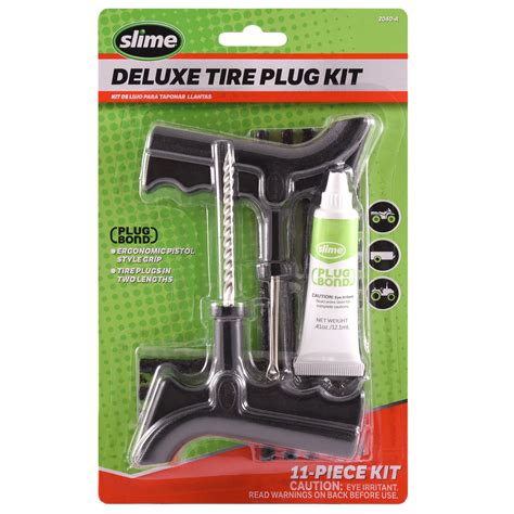 Slime 11-Piece Deluxe Tire Plug Kit with Plug Bond - 2040-a - Walmart.com