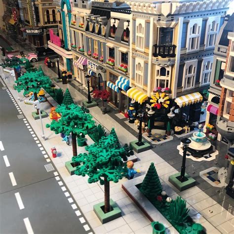 minecraft city sidewalks and trees - Google Search | Lego city display ...