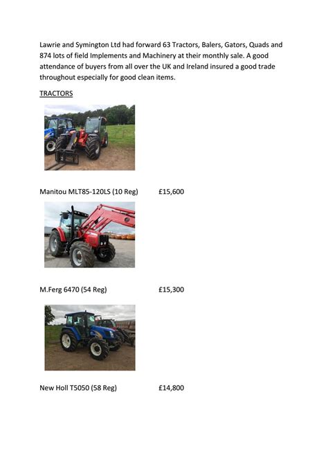 June implement sale report by lawrie-and-symington - Issuu