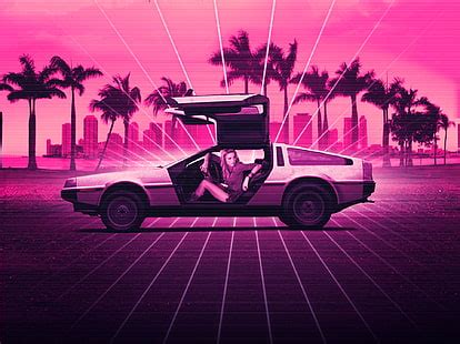 HD wallpaper: Hotlime miami poster, monochrome, old car, Retro style, pink | Wallpaper Flare