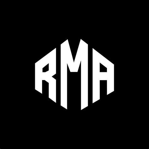 RMA letter logo design with polygon shape. RMA polygon and cube shape ...