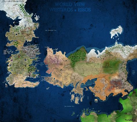 Detailed Game Of Thrones Map