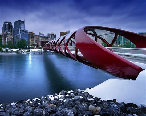 Peace Bridge from Calgary, Canada - The beautifully designed