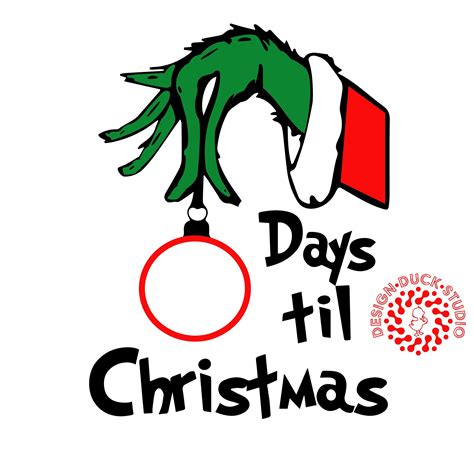 Christmas Countdown Svg Days Til Christmas SVG Hand With - Etsy Australia