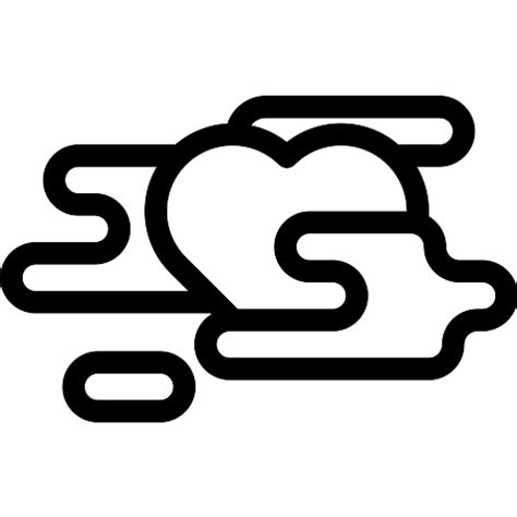 Cloudy Heart Vector SVG Icon - SVG Repo