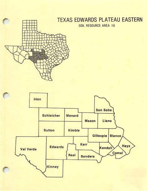 r TEXAS EDWARDS PLATEAU EASTERN SOIL RESOURCE AREA 10