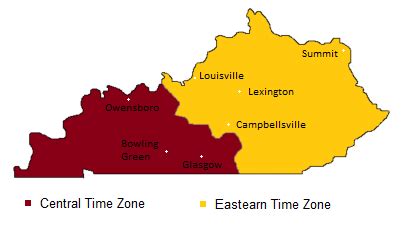 Owensboro Ky Time Zone Map | Time Zones Map