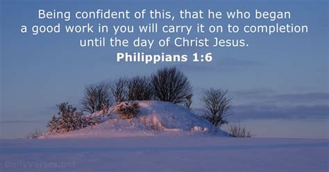 Philippians 1:6 - Bible verse of the day - DailyVerses.net