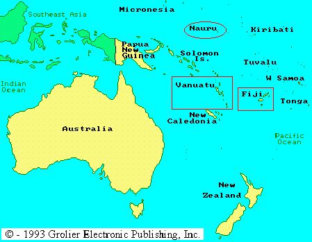 Fiji Australia Map