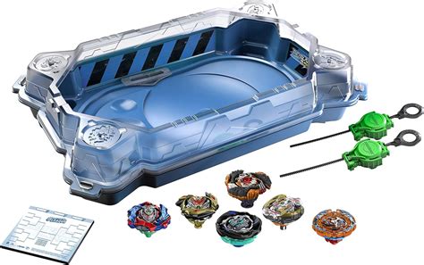 BEYBLADE BURST TURBO - Championship Clash Battle League Set - Inc SlingShock Beystadium, 6 Tops ...