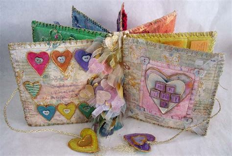 Heart Art Finished book | Fabric book, Handmade books, Heart art