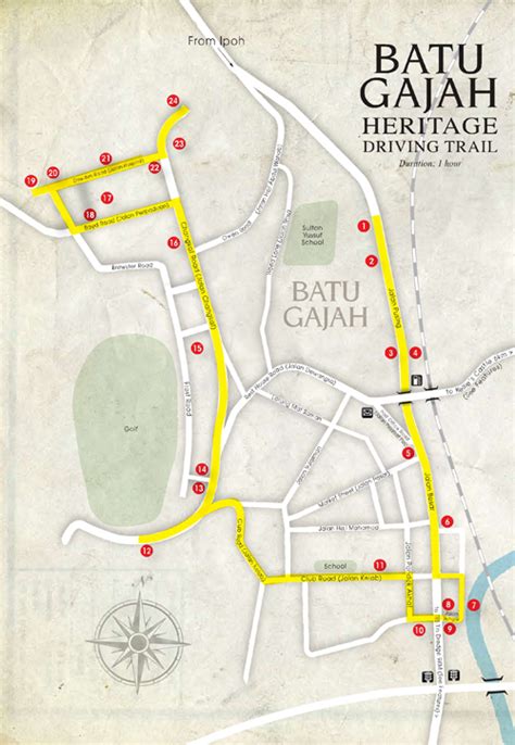 New Map – Batu Gajah Heritage Driving Trail | IpohWorld's World