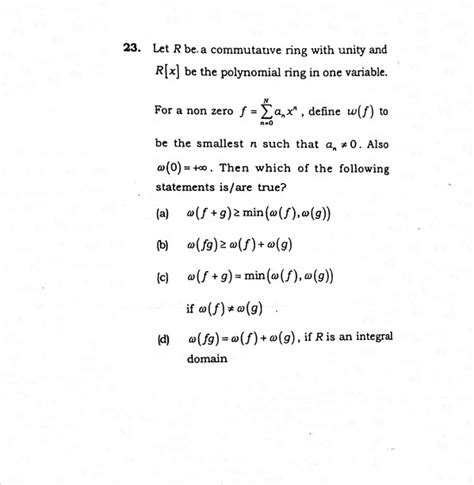 Solved 23. Let R be a commutative ring with unity and R[x] | Chegg.com