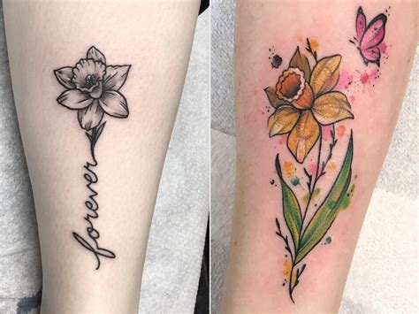 10 Beautiful Daffodil Tattoo Designs In 2023 | Styles At Life