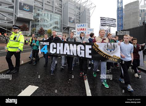 NEWCASTLE FANS PROTEST ST JAMES PARK NEWCASTLE ST JAMES PARK NEWCASTLE ...