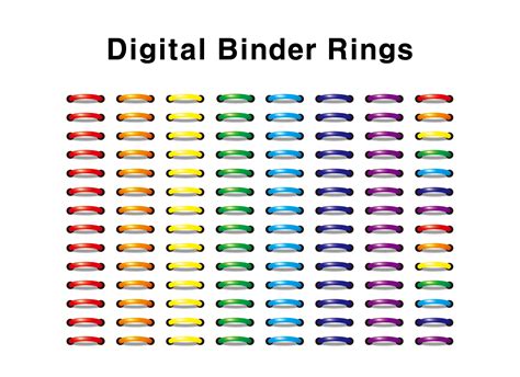 Digital Planner Binder Rings Rainbow Ring iPad Planner Ring - Etsy