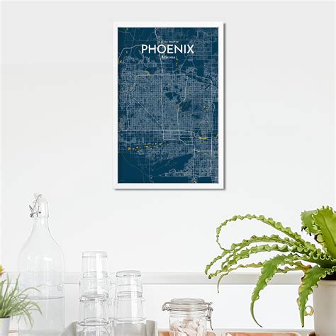 Phoenix City Map, Art Print, Wall Decor - OurPoster.com