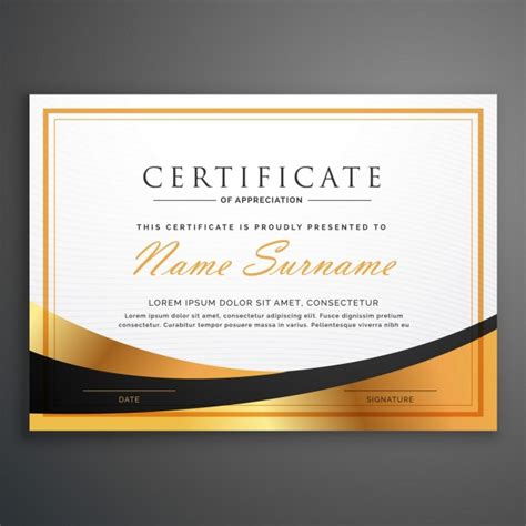 Certificate Of Appreciation Vector at Vectorified.com | Collection of Certificate Of ...