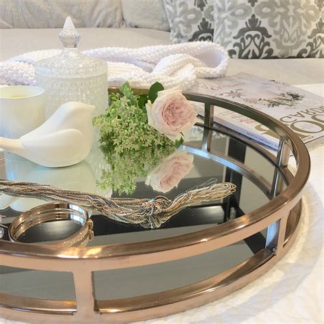 Mirrored Coffee Table Tray | Roy Home Design