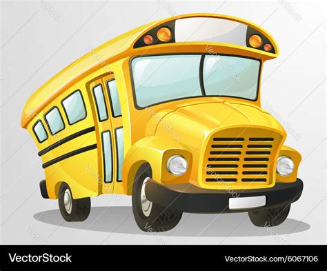 School bus cartoon Royalty Free Vector Image - VectorStock